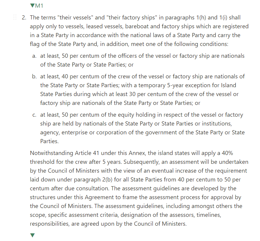 Adopted textual proposal for the definition of 'vessels' and 'factory ships' for AfCFTA fishery origin rules purposes